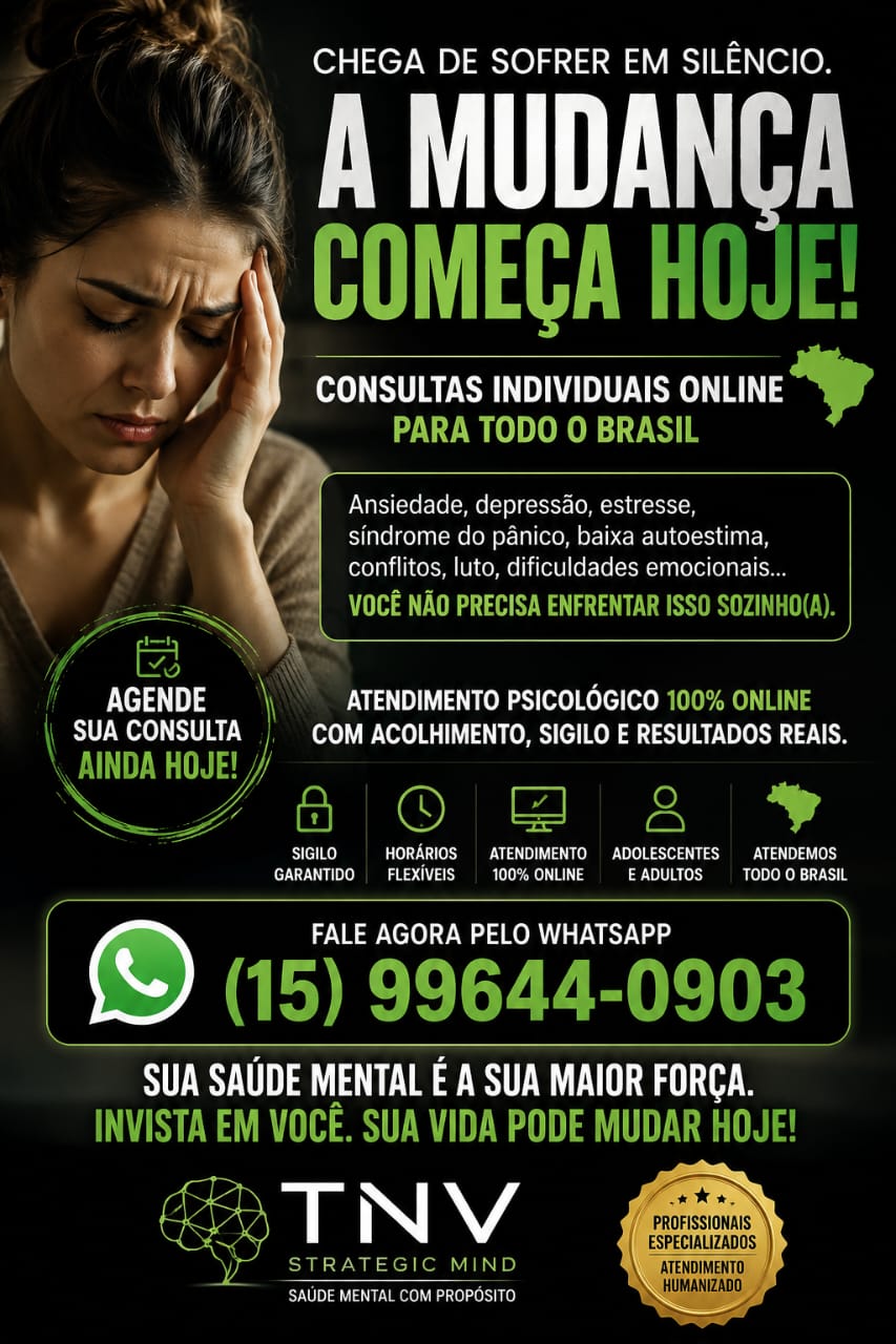 A mudança começa hoje — consultas individuais online para todo o Brasil | TNV Strategic Mind